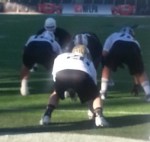 AFC and ex-Bruin running back David Allen (26) was happy with his performance in 2nd annual NFLPA Collegiate Bowl. photo: Eric Geller