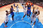 Knicks forward Carmelo Anthony gets shot blocked by Clippers' center DeAndre Jordan. Thanx: nydailynews.com