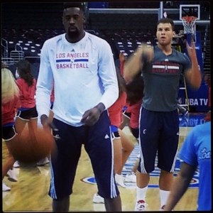 DeAndre Jordan and Blake Griffin of the Clippers have each others' back with the Heat in town.