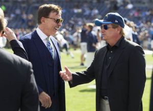 Rams owner Stan Kroenke (left) is building an 80,000 seat stadium in Inglewood.